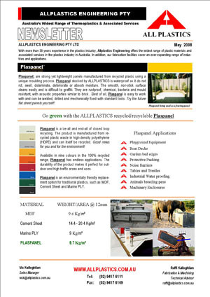 Go green with All Plastics&rsquo; Plaspanel